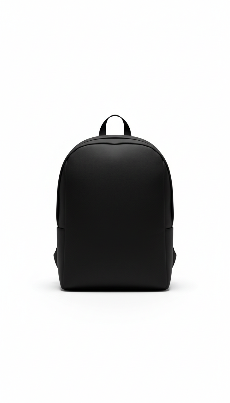 Ink Black Minimalist Backpack